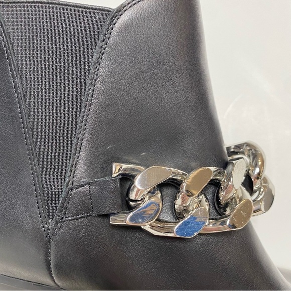 Marc Fisher Henly Black Leather Chain Bootie 7M - Picture 10 of 16